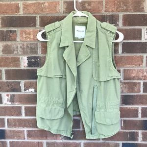Madewell vest army green small